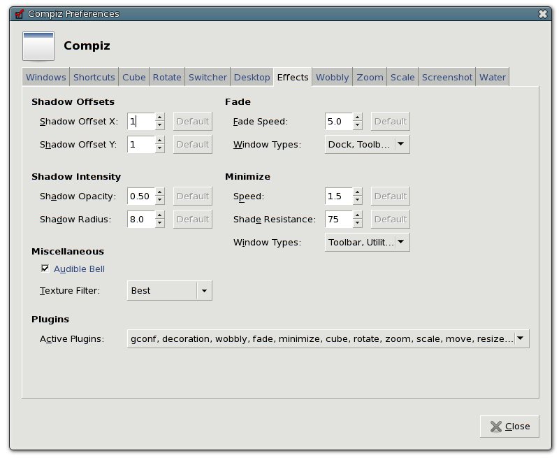 compiz window